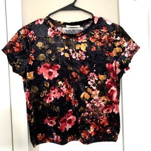 Urban Outfitter’s velvet flower crop top